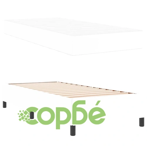 Рамка за легло с матрак от изкуствена кожа бяло 80x200 см ➤ топ цена ➤ sorbe.bg