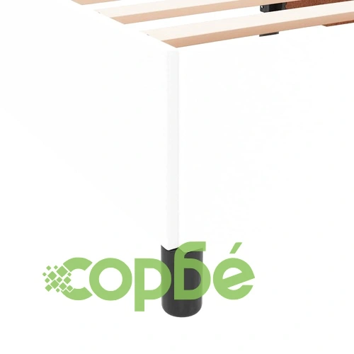 Легло с матрак от изкуствена кожа бяло 100x200 см с ламелна рамка ➤ топ цена ➤ sorbe.bg