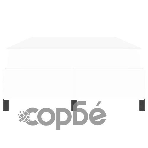 Рамка за легло с матрак бяла 120x190 см изкуствена кожа ➤ топ цена ➤ sorbe.bg