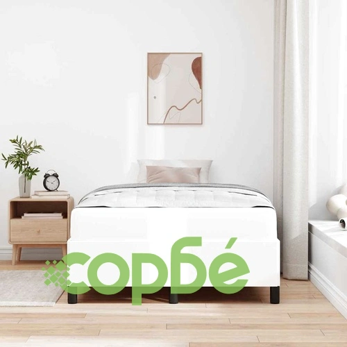 Рамка за легло с матрак от изкуствена кожа 120x200 см бяла ➤ топ цена ➤ sorbe.bg