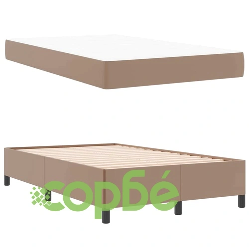 Рамка за легло с матрак от изкуствена кожа капучино 120x200 см ➤ топ цена ➤ sorbe.bg