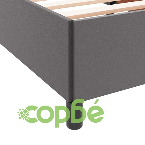 Рамка за легло с матрак от изкуствена кожа 160x200 см - сива ➤ топ цена ➤ sorbe.bg