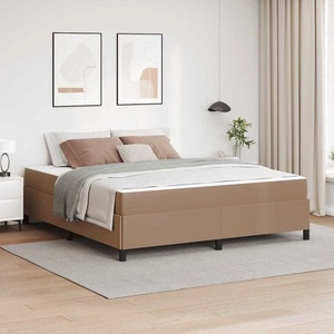 Рамка за легло с матрак 180x200 см капучино изкуствена кожа