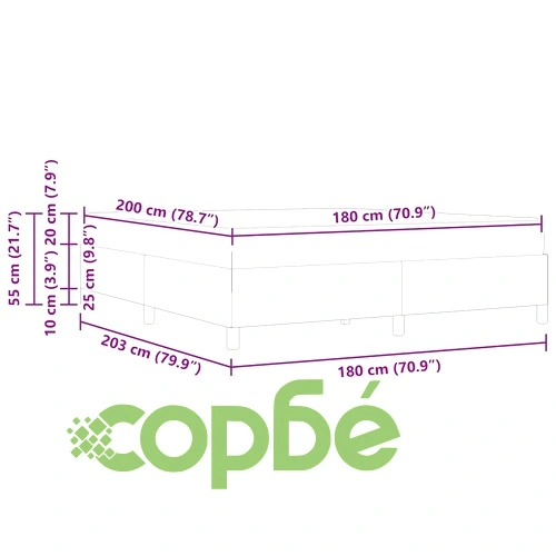 Рамка за легло с матрак 180x200 см капучино изкуствена кожа ➤ топ цена ➤ sorbe.bg