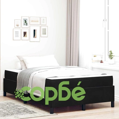 Рамка за легло с матрак 120x200 см черна кадифе с джобни пружини ➤ топ цена ➤ sorbe.bg