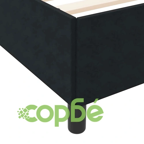 Рамка за легло с матрак 120x200 см черна кадифе с джобни пружини ➤ топ цена ➤ sorbe.bg