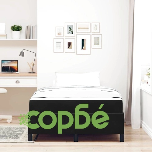 Рамка за легло с матрак 120x200 см черна кадифе с джобни пружини ➤ топ цена ➤ sorbe.bg