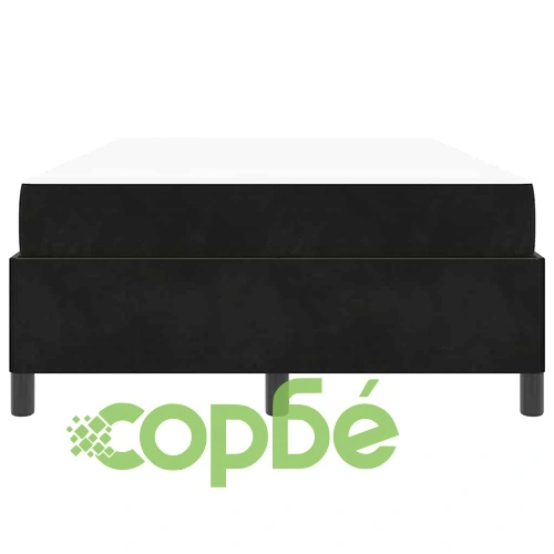 Рамка за легло с матрак 120x200 см черна кадифе с джобни пружини ➤ топ цена ➤ sorbe.bg