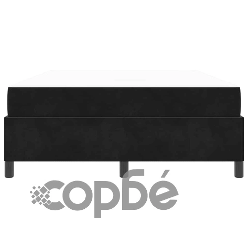 Рамка за легло с матрак от кадифе 140x190 см в черно ➤ топ цена ➤ sorbe.bg
