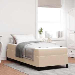 Рамка за легло с матрак светлосиво-зелена 90x190 см кадифе