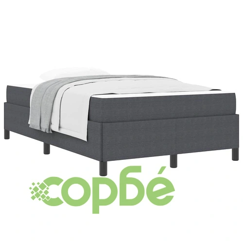 Рамка за легло с матрак 120x190 cm от кадифе в тъмносив цвят ➤ топ цена ➤ sorbe.bg