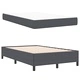 Рамка за легло с матрак 120x190 cm от кадифе в тъмносив цвят