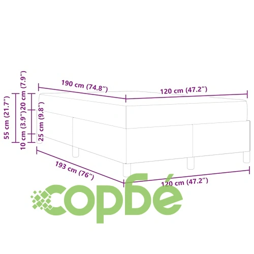 Легло с матрак кадифе светлосиво-зелено 120x190 см инженерна дървесина ➤ топ цена ➤ sorbe.bg
