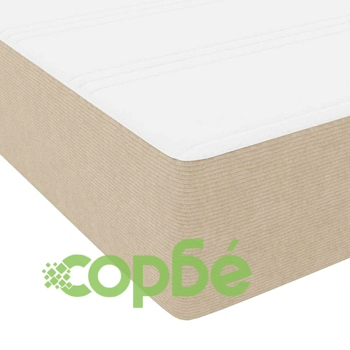 Рамка за легло с матрак светлосиво-зелена 120x200 см кадифе ➤ топ цена ➤ sorbe.bg