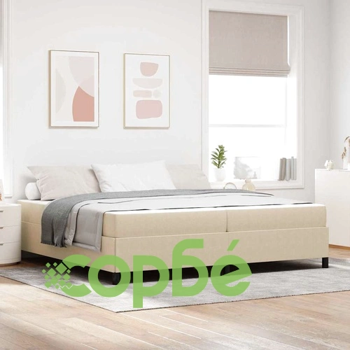 Рамка за легло с матрак светлосиво-зелена 200x200 см кадифе ➤ топ цена ➤ sorbe.bg