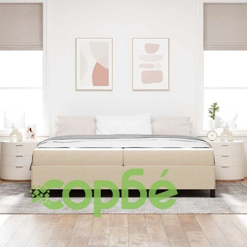 Рамка за легло с матрак светлосиво-зелена 200x200 см кадифе ➤ топ цена ➤ sorbe.bg