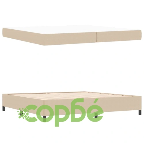 Рамка за легло с матрак светлосиво-зелена 200x200 см кадифе ➤ топ цена ➤ sorbe.bg