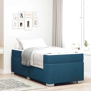 Рамка за легло с матрак синя 100x200 см текстил