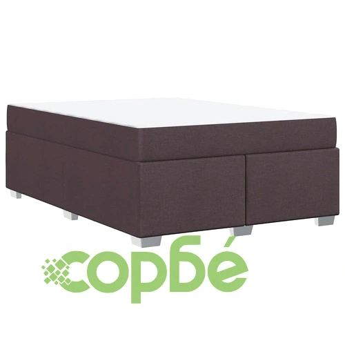 Рамка за легло с матрак тъмнокафява 160x200 см текстил ➤ топ цена ➤ sorbe.bg