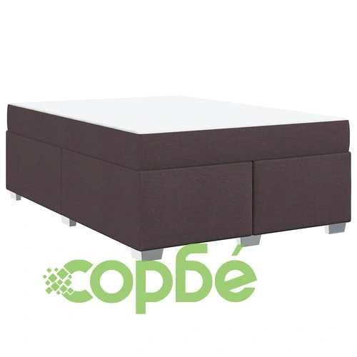 Рамка за легло с матрак тъмнокафява 160x200 см текстил ➤ топ цена ➤ sorbe.bg