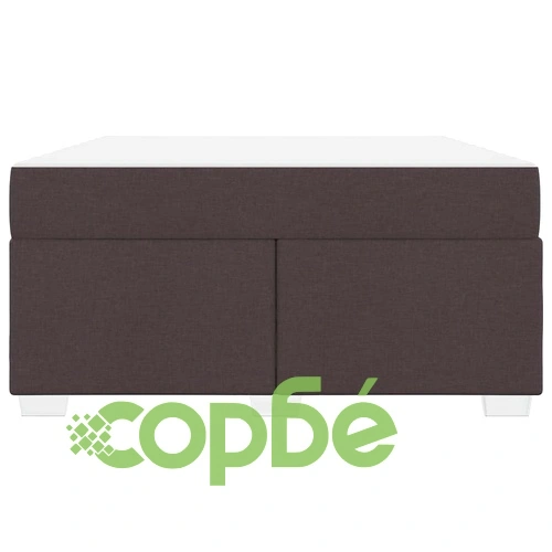 Рамка за легло с матрак тъмнокафява 160x200 см текстил ➤ топ цена ➤ sorbe.bg