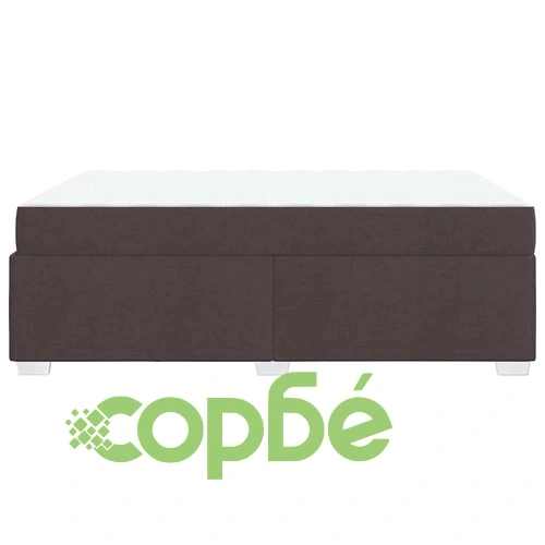 Рамка за легло с матрак тъмнокафява 160x200 см текстил ➤ топ цена ➤ sorbe.bg