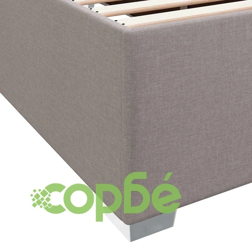 Рамка за легло с матрак таупе 200x200 см текстил ➤ топ цена ➤ sorbe.bg