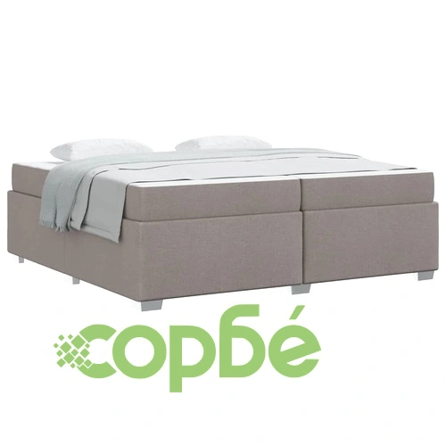 Рамка за легло с матрак таупе 200x200 см текстил ➤ топ цена ➤ sorbe.bg