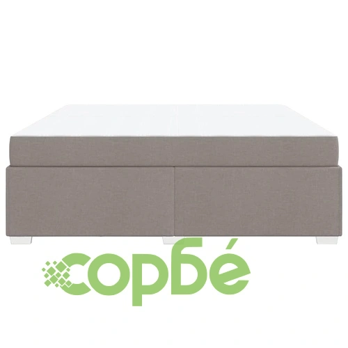 Рамка за легло с матрак таупе 200x200 см текстил ➤ топ цена ➤ sorbe.bg