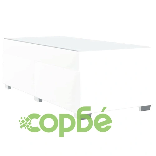 Легло с матрак бяло 80x200 см изкуствена кожа с хромирани крака ➤ топ цена ➤ sorbe.bg