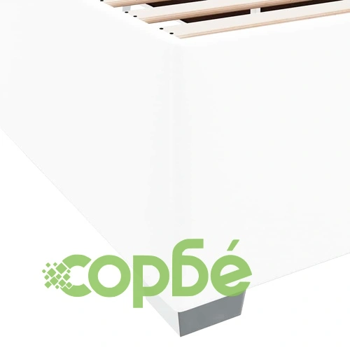 Легло с матрак бяло 80x200 см изкуствена кожа с хромирани крака ➤ топ цена ➤ sorbe.bg