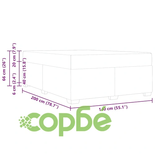 Рамка за легло с матрак Капучино 140x200 см изкуствена кожа ➤ топ цена ➤ sorbe.bg