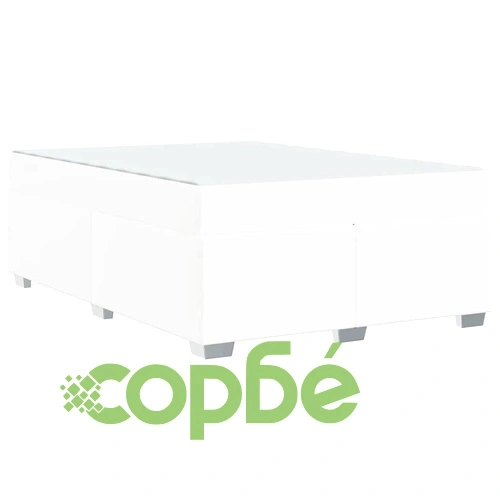 Легло с матрак от изкуствена кожа бяло 160x200 см с хромирани крака ➤ топ цена ➤ sorbe.bg