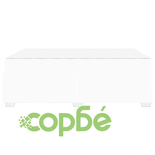 Легло с матрак от изкуствена кожа бяло 160x200 см с хромирани крака ➤ топ цена ➤ sorbe.bg