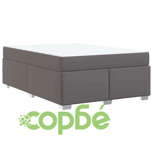 Рамка за легло с матрак сива 160x200 см изкуствена кожа ➤ топ цена ➤ sorbe.bg