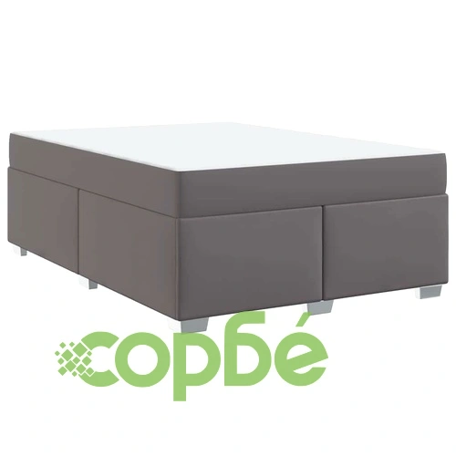 Рамка за легло с матрак сива 160x200 см изкуствена кожа ➤ топ цена ➤ sorbe.bg