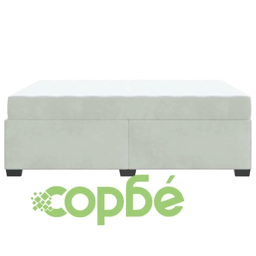 Кадифена рамка за легло с матрак светлосиво 140x200 см от шперплат ➤ топ цена ➤ sorbe.bg