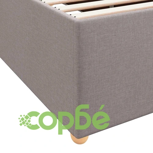 Рамка за легло с матрак таупе 200x200 см текстил с шперплат основа ➤ топ цена ➤ sorbe.bg