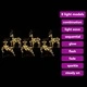 LED елени с 180 светлини 6 броя златисти 64 x 42 x 15 см PET