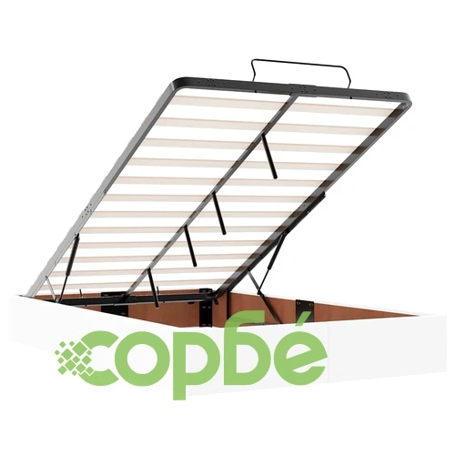 Рамка за легло с матрак и ракла от изкуствена кожа 120x190 см в бяло ➤ топ цена ➤ sorbe.bg