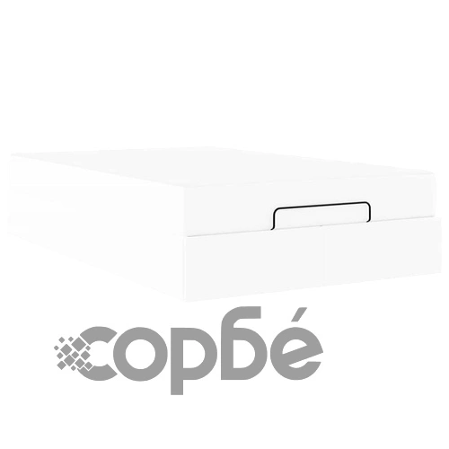 Рамка за легло с матрак и ракла от изкуствена кожа 120x190 см в бяло ➤ топ цена ➤ sorbe.bg