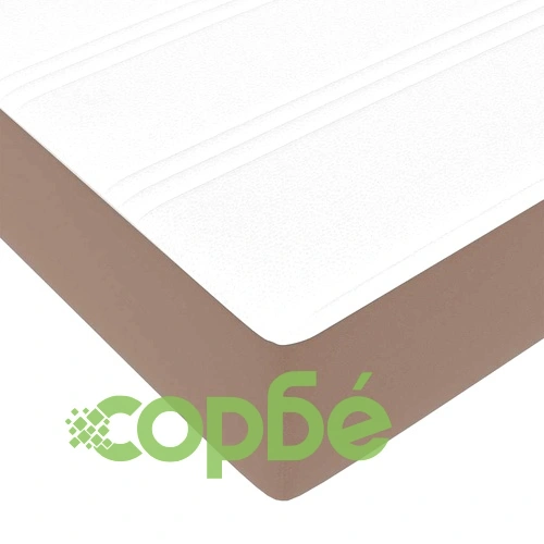 Рамка за легло с матрак и място за съхранение Капучино 120x190 см Изкуствена кожа ➤ топ цена ➤ sorbe.bg