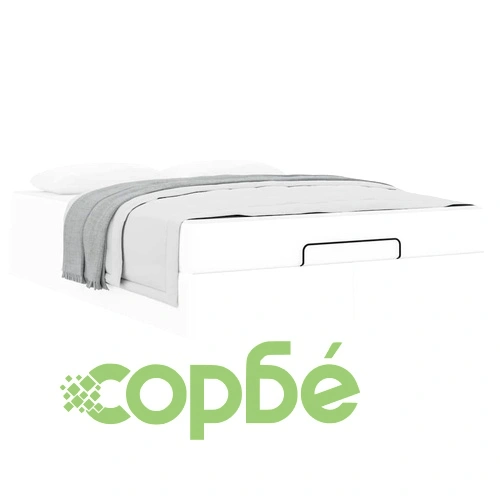 Рамка за легло с матрак и ракла от изкуствена кожа 140x190 см, бяла ➤ топ цена ➤ sorbe.bg