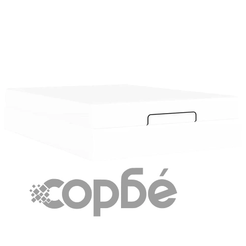 Рамка за легло с матрак и ракла от изкуствена кожа 140x190 см, бяла ➤ топ цена ➤ sorbe.bg