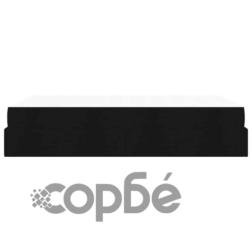 Рамка за легло с матрак и място за съхранение черна 120x200 см текстил ➤ топ цена ➤ sorbe.bg