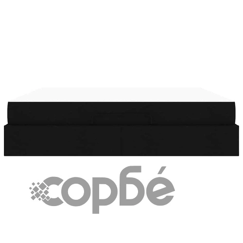 Рамка за легло със съхранение с матрак черно 180x200 см текстил ➤ топ цена ➤ sorbe.bg
