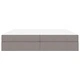 Легло с ракла за съхранение и матрак, Таупе, 200 x 200 см, метална рамка