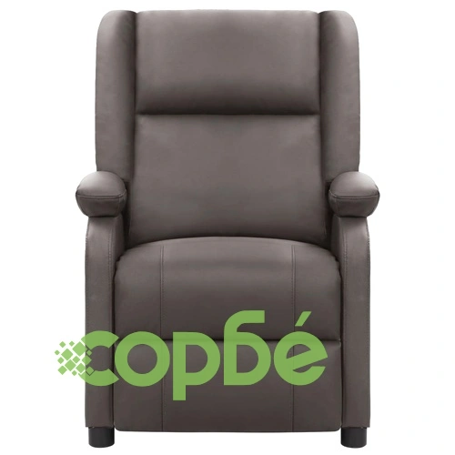 Масажен стол от естествена кожа, сив, с 6-точков вибрационен масаж и ръчно накланяне ➤ топ цена ➤ sorbe.bg