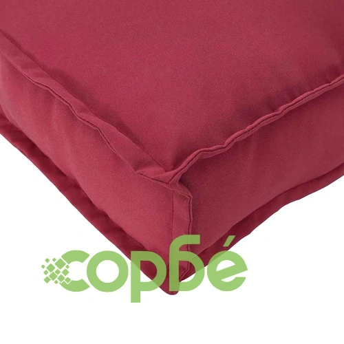 Комплект възглавници за палети 3 части - виненочервена оксфордска тъкан 120x50x12 см ➤ топ цена ➤ sorbe.bg