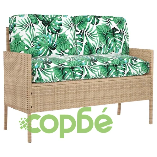 Комплект възглавници за палет 3 части с мотив листа - Оксфорд тъкан 120x50x12 см ➤ топ цена ➤ sorbe.bg